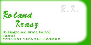 roland krasz business card